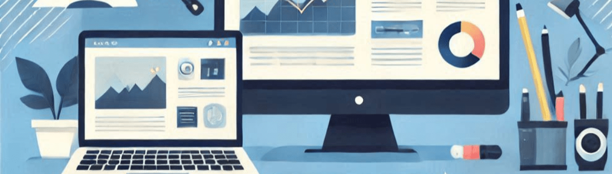 Illustrated image of computers for business.