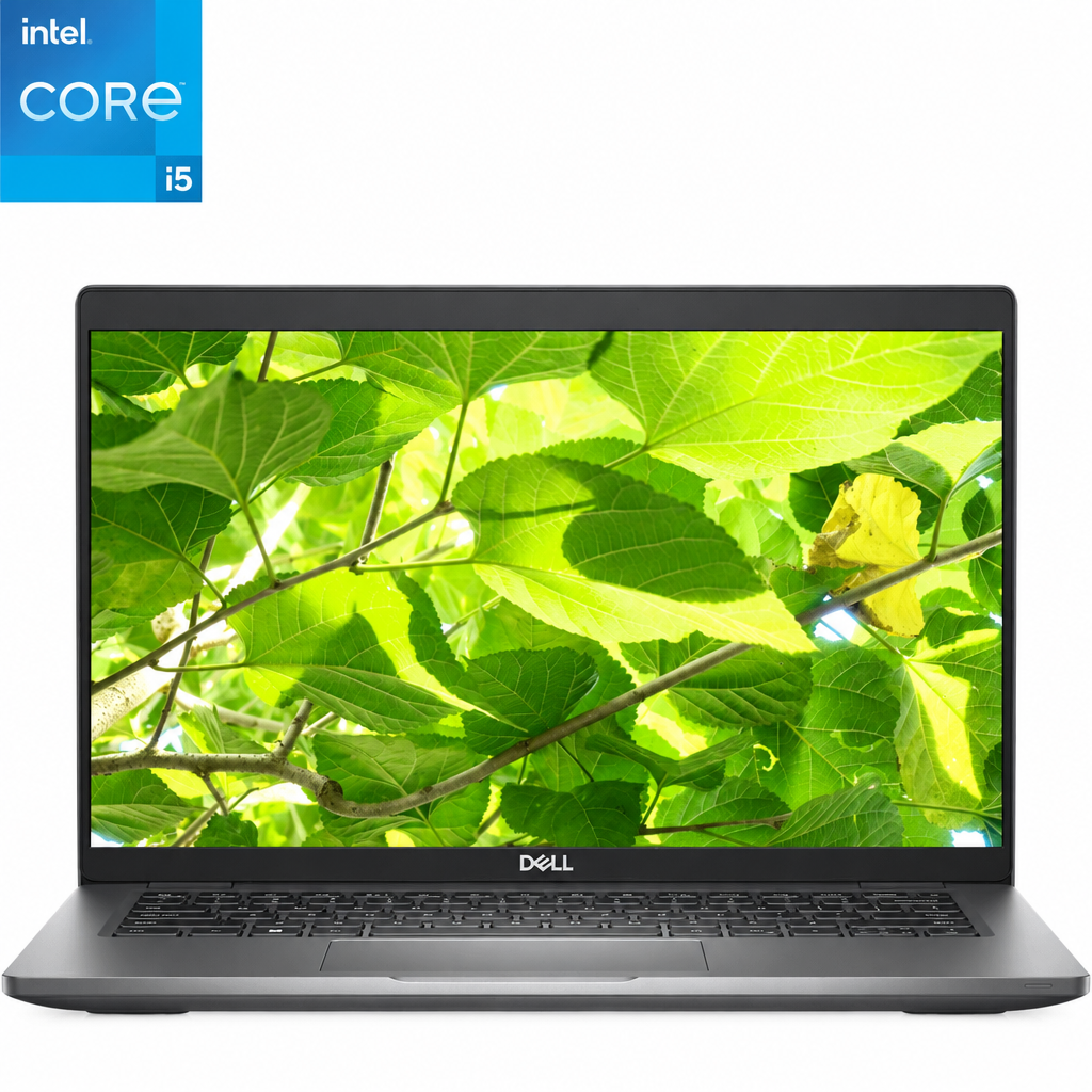 Front-view of an opened Dell Latitude 5430 14" i5 Laptop.