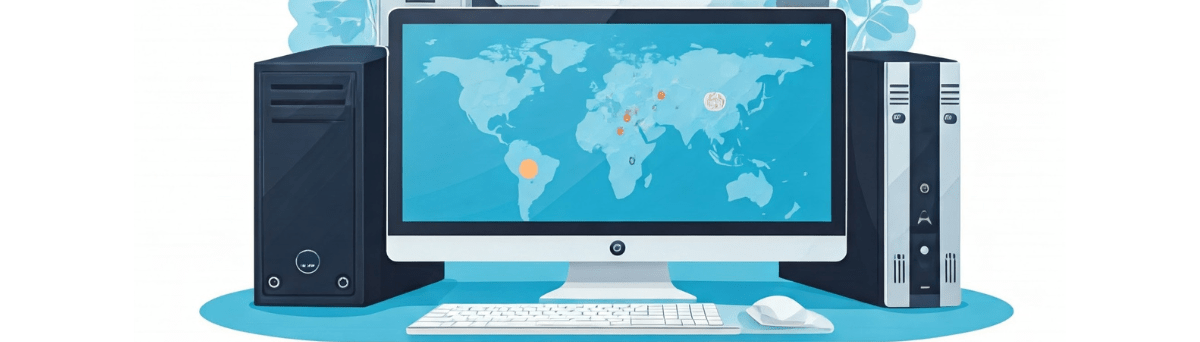 Illustrated image of all-in-ones, desktops and laptops for MSPs.