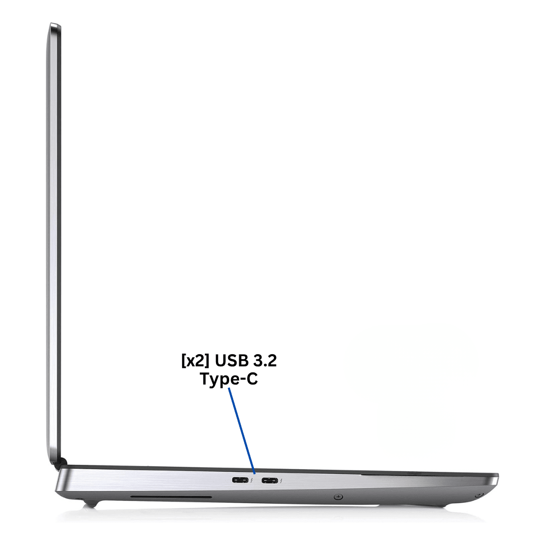 Left-side Dell Precision 7560 Port Diagram.