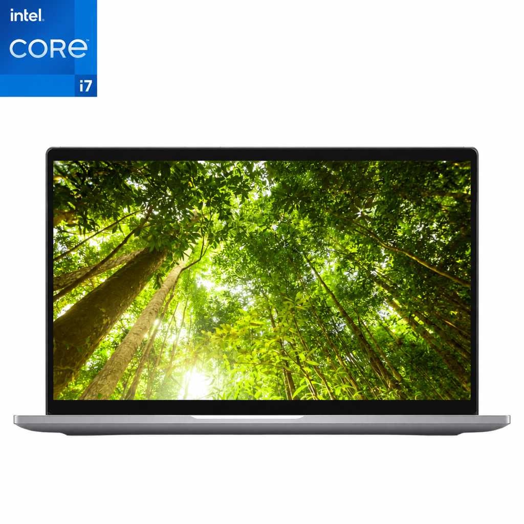 Front-facing image of an opened Dell Latitude 7420 i7 Laptop from Evergreen Electronics.