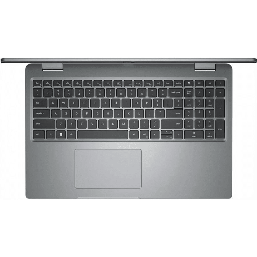 Overhead-view of the Dell Latitude 5540 laptop keyboard layout.