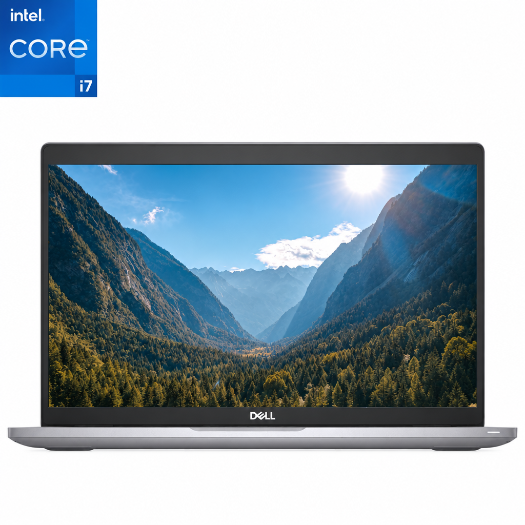 Main image of an open and front-facing Dell Latitude 5420 i7 laptop.