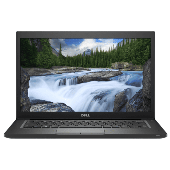 Front-facing view of the Dell Latitude 7490 laptop from Evergreen Electronics.