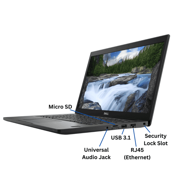 Dell Latitude 7490 Side Port View from Evergreen Electronics.