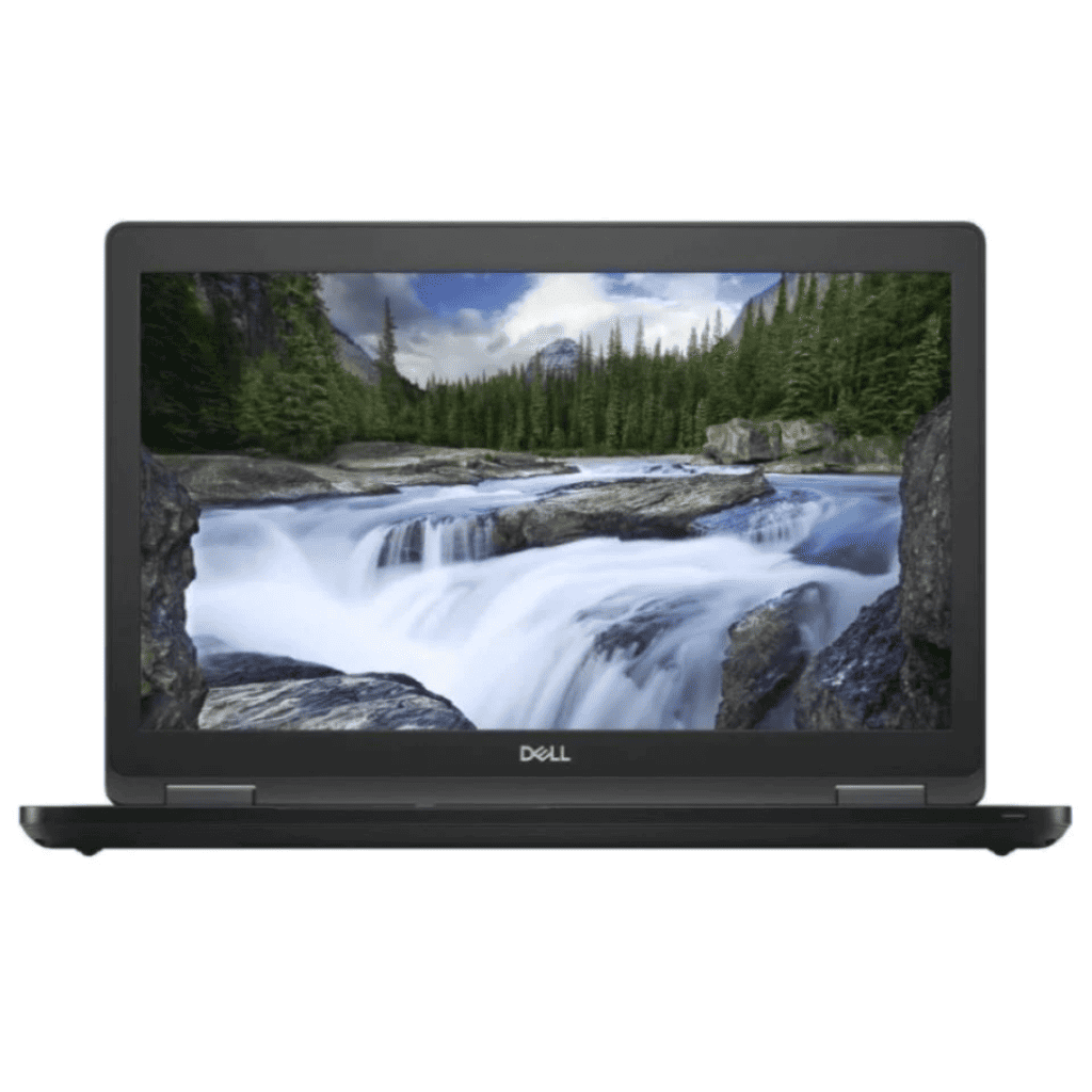 Front-view of the Dell Latitude 5590 Laptop from Evergreen Electronics.