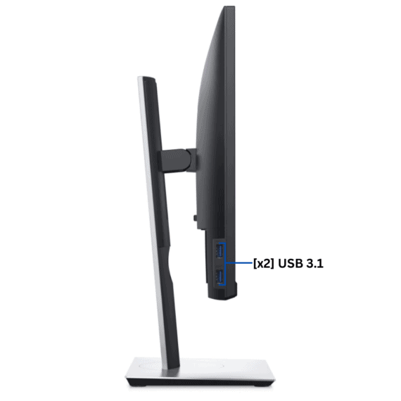 Dell P2419H Side Ports