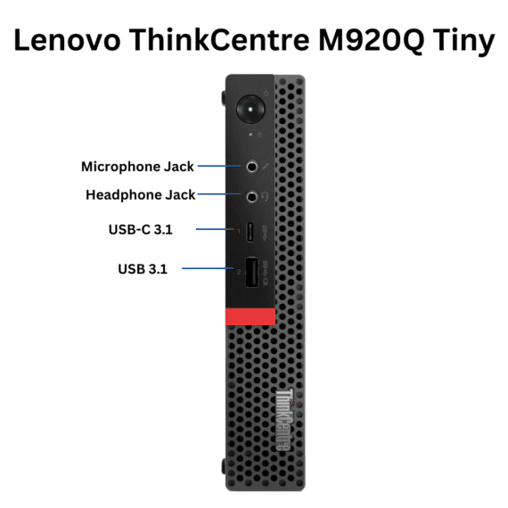 Lenovo ThinkCentre M920 Tiny Form Factor Front Port View