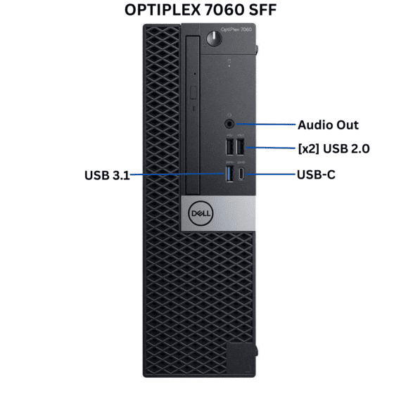 Dell Optiplex 7060 Small Form Factor Front Port View