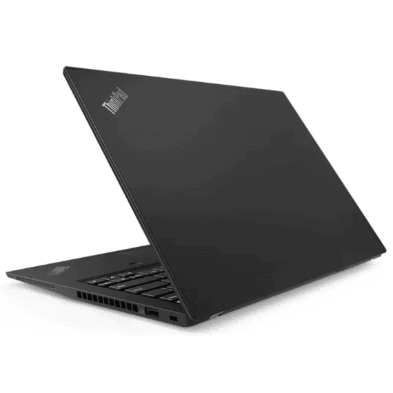 Rear View of Lenovo ThinkPad T490s Laptop