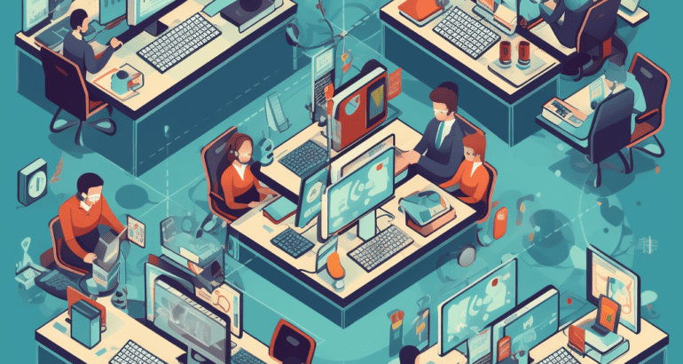 call center ai illustration.