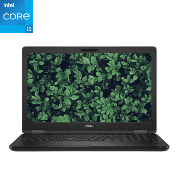 Front-view of the Dell Latitude 5590 i5 Laptop from Evergreen Electronics.