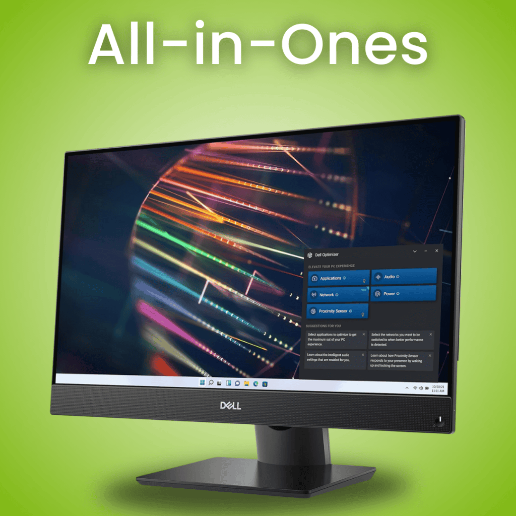 Image link that leads to certified refurbished All-in-Ones from Evergreen Electronics.