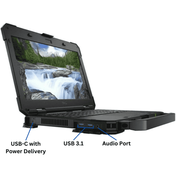 Dell Latitude 5420 Rugged Laptop left-side port diagram from Evergreen Electronics.