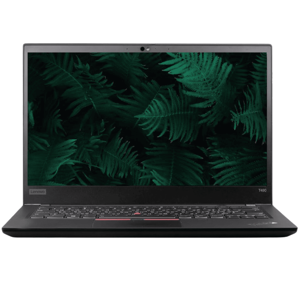 Front View of Lenovo ThinkPad T490s Laptop from Evergreen Electronics.