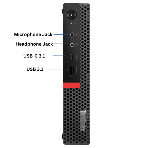 Lenovo ThinkCentre M920 Tiny Form Factor Front Port View