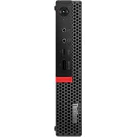 Main Image of an upright Lenovo Thinkcentre M920q Tiny Desktop from listing on Evergreen Electronics.