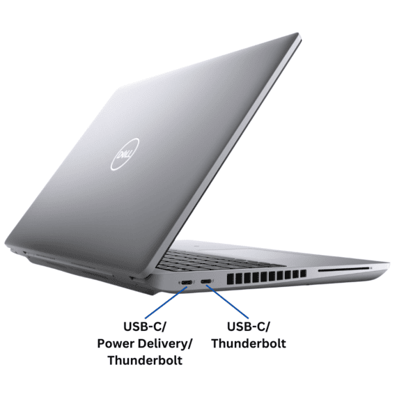 Left-side port diagram for the Dell Latitude 5520 laptop.